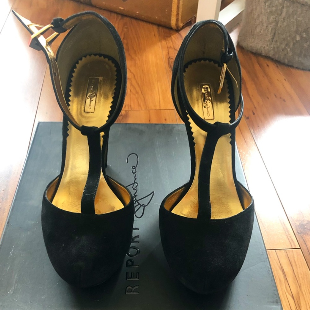 Report Signature- Suede T-strap platform - Picture 2 of 5